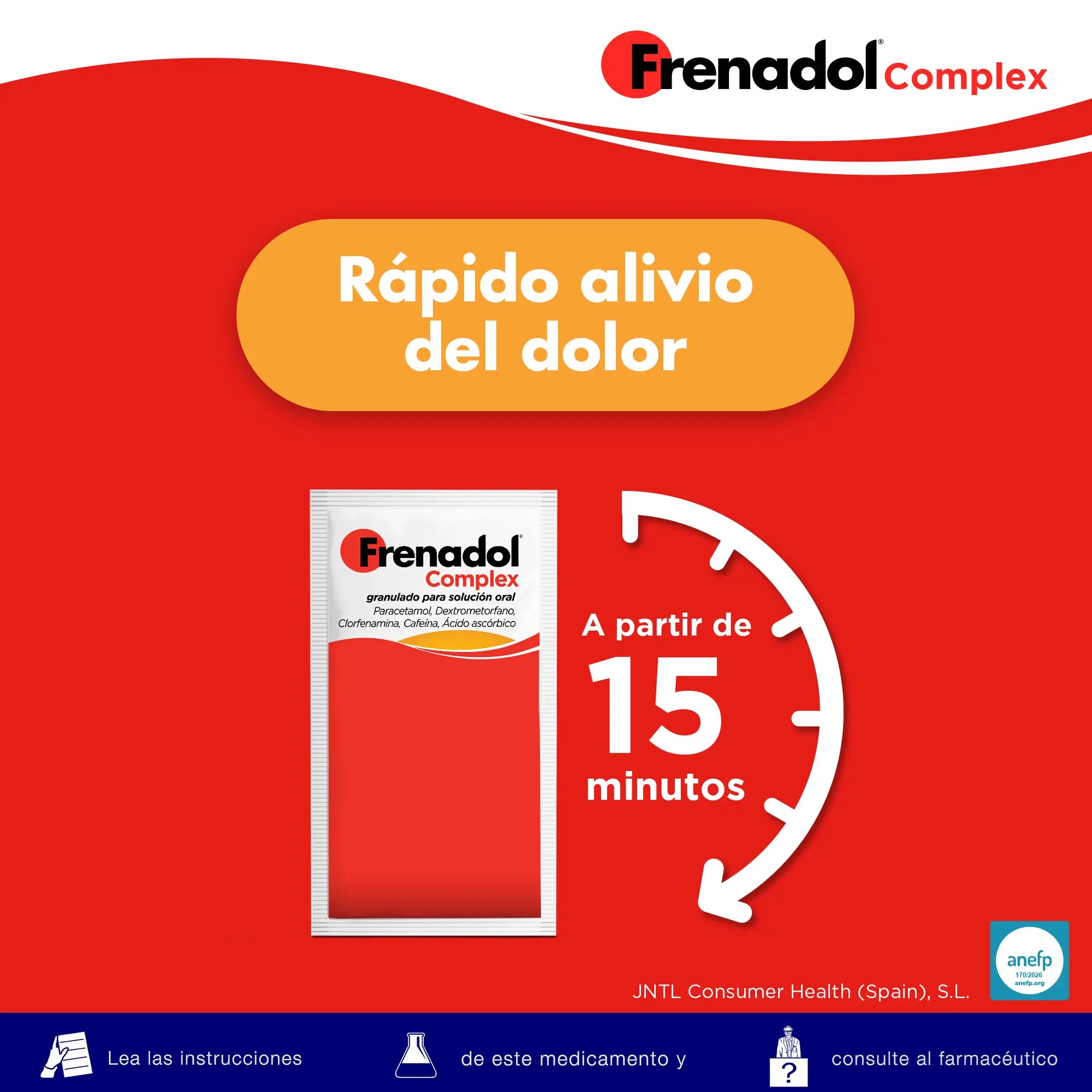FRENADOL® Flu Relief Complex, Oral Use, 10 Sachets