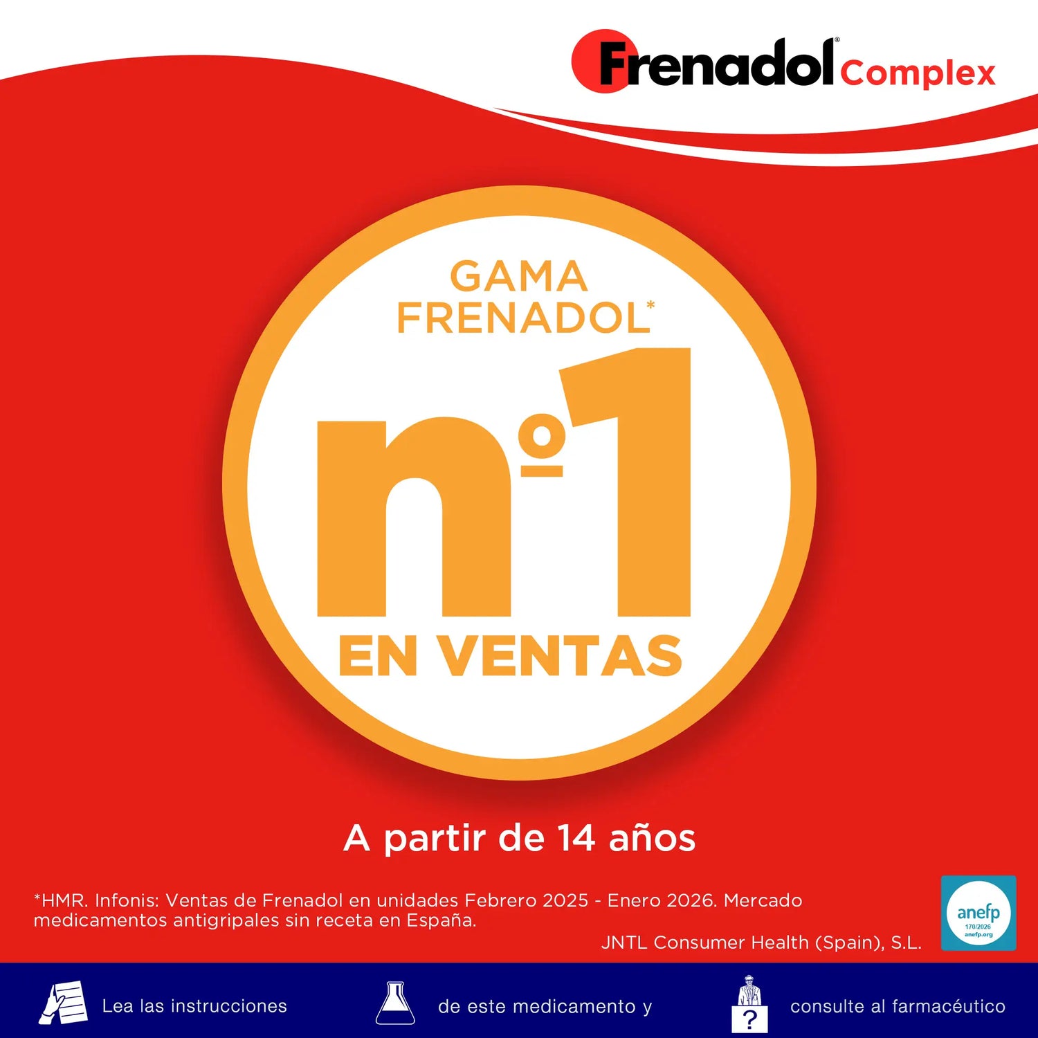 FRENADOL® Flu Relief Complex, Oral Use, 10 Sachets