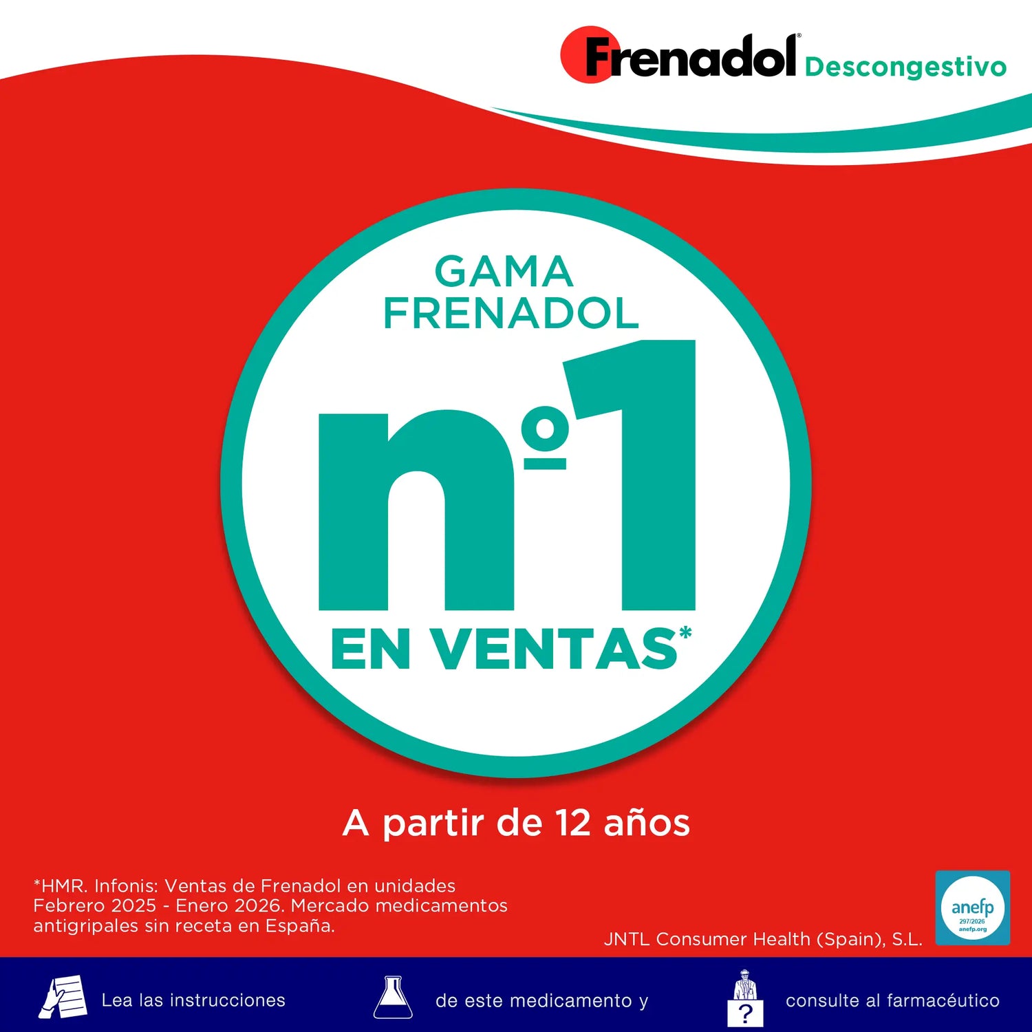 FRENADOL® Flu Decongestant, Oral Use, 16 capsules