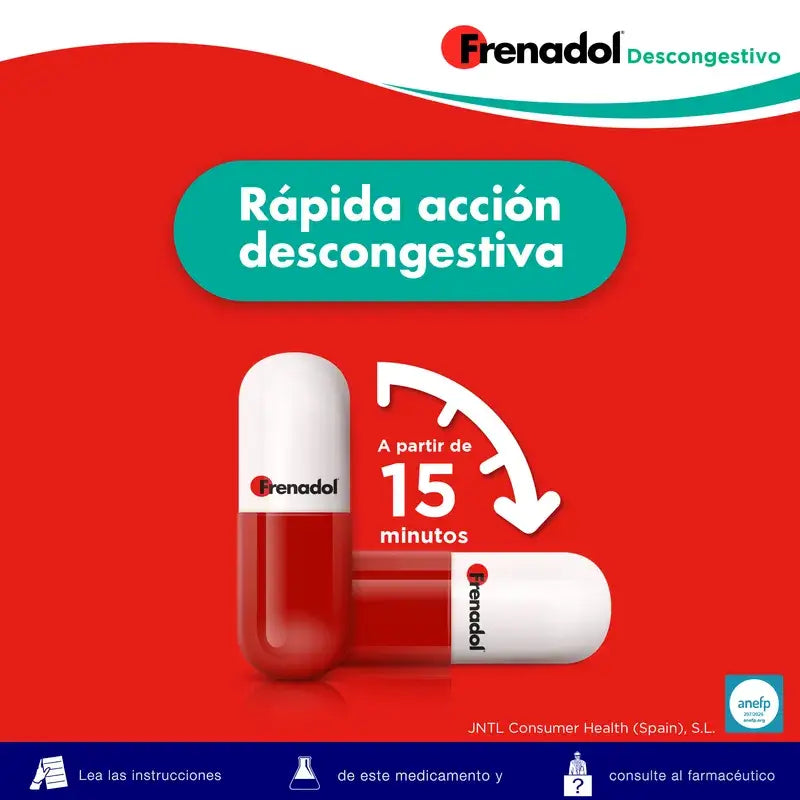 FRENADOL® Flu Decongestant, Oral Use, 16 capsules