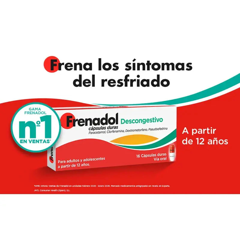 FRENADOL® Flu Decongestant, Oral Use, 16 capsules