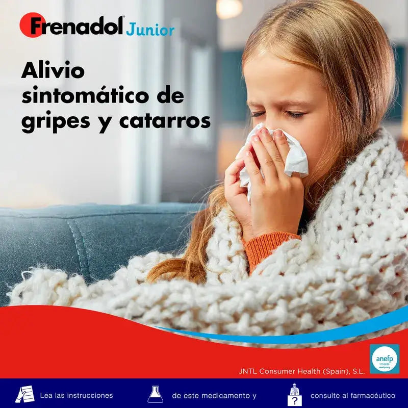 Frenadol Junior Flu Relief for Children, Orange Flavour, Oral Use, 10 sachets
