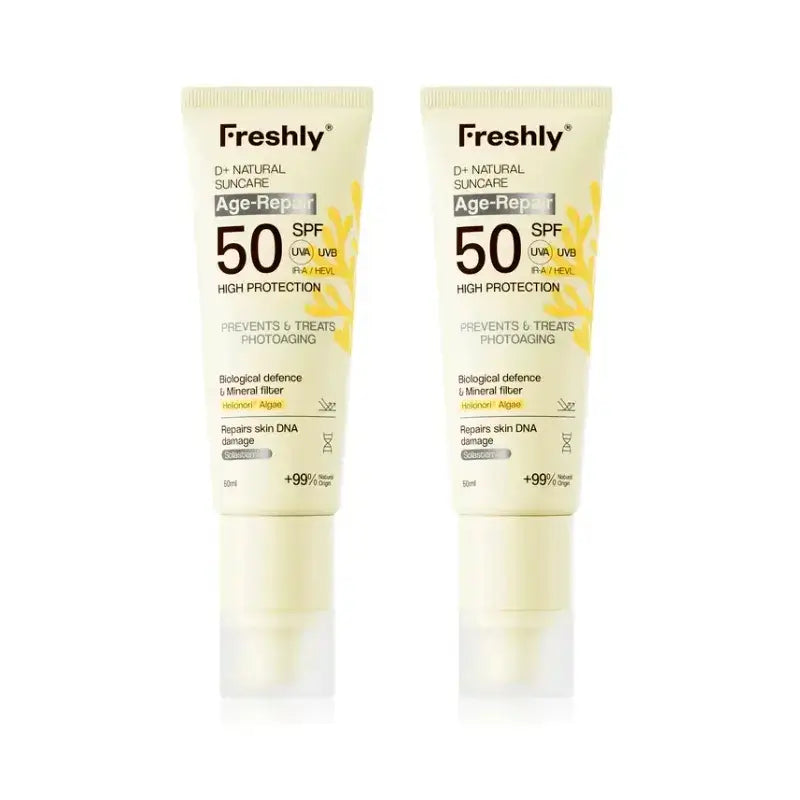 Freshly D+ Natural Suncare Age-Repair Spf50, Pack 2 x 50 ml