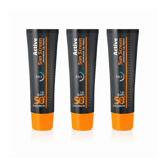 Frezyderm Active Sun Screen Lip Balm Spf 50+ Frezyderm Pack 3 x 15 Ml