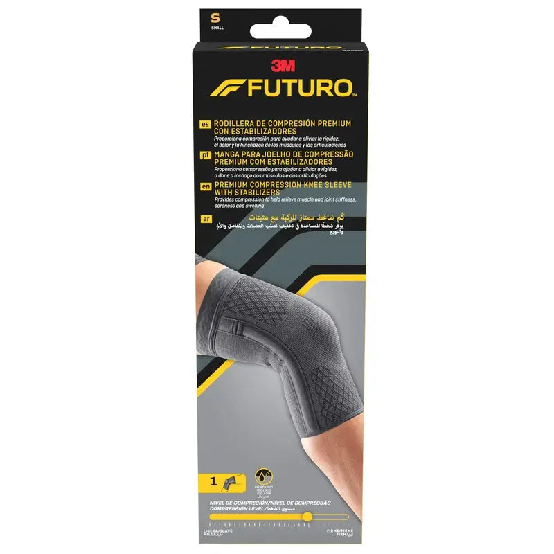 Futuro™ Premium Compression Knee Brace With Stabilisers S (30.4 - 36.8 Cm), 1 unit