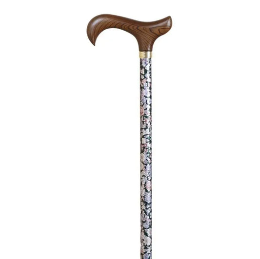 Garcia 1880 Extendable Aluminium Crutch Stamped With Small Flowers