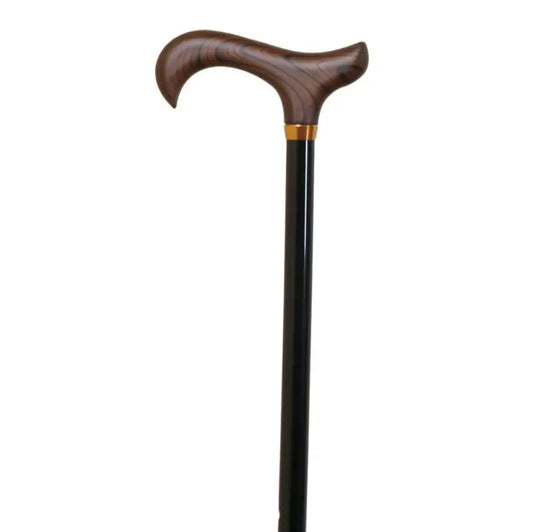 Garcia 1880 Aluminium Extendable Crutch, Black With Dark Wooden Handle