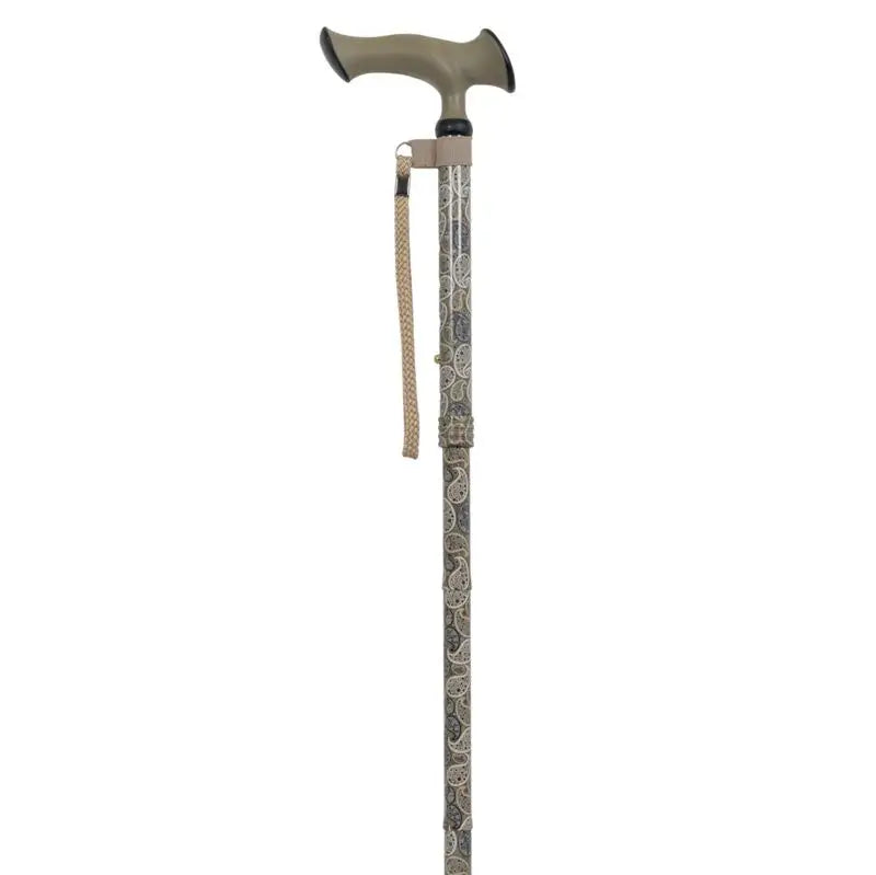 García 1880 Aluminium Folding Crutch, Cashmere Ergonomic Handle