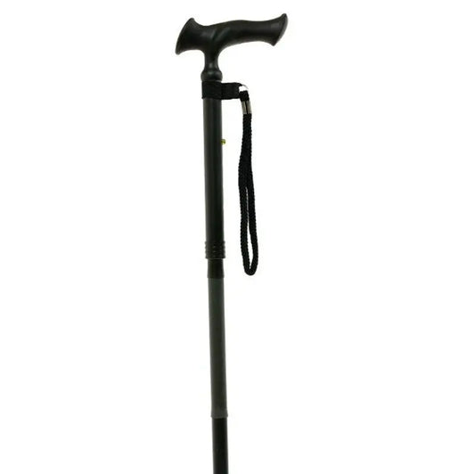 García 1880 Aluminium Folding Crutch, Black Ergonomic Handle