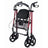 García 1880 Aluminium Rollator with Height-Adjustable Seat (Red)