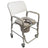 García 1880 Aluminium Chair With Toilet And Wheels Beige