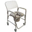 García 1880 Aluminium Chair With Toilet And Wheels Beige