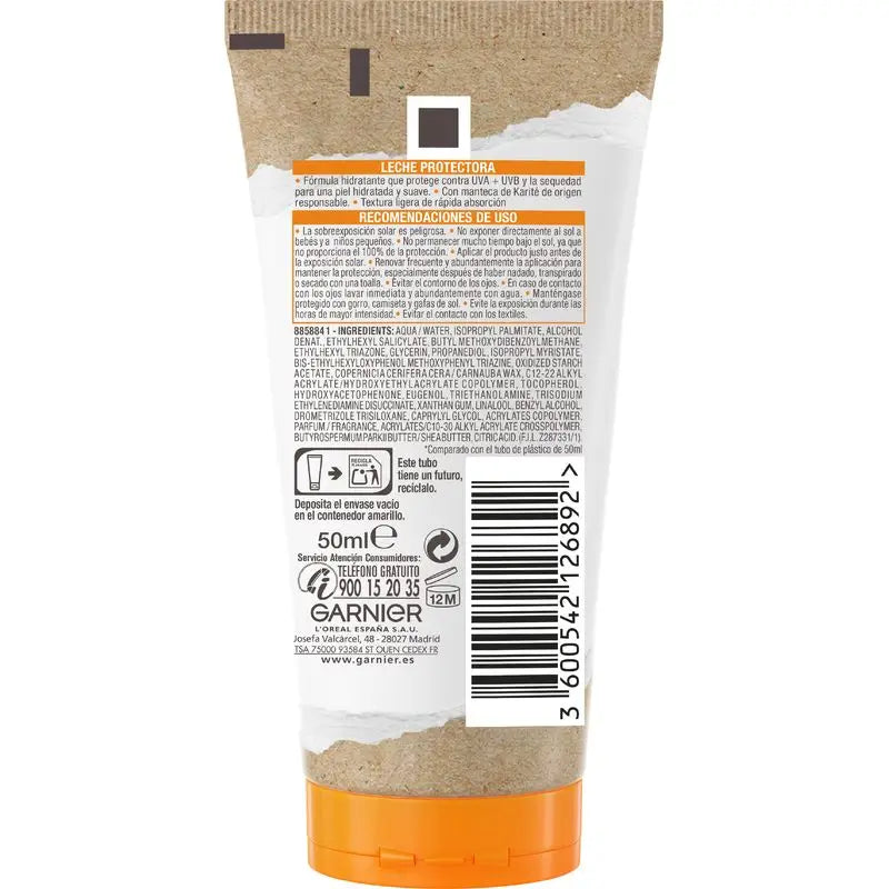 Garnier Delial Delial Protective Milk Spf 30 Hydra 24 Protect, Water Resistant & Moisturising Formula With Shea Butter