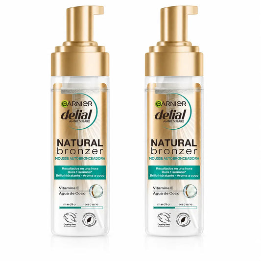 Garnier Delial Self Tanning Mousse With Moisturising Coconut Water 200 Ml , pack 2