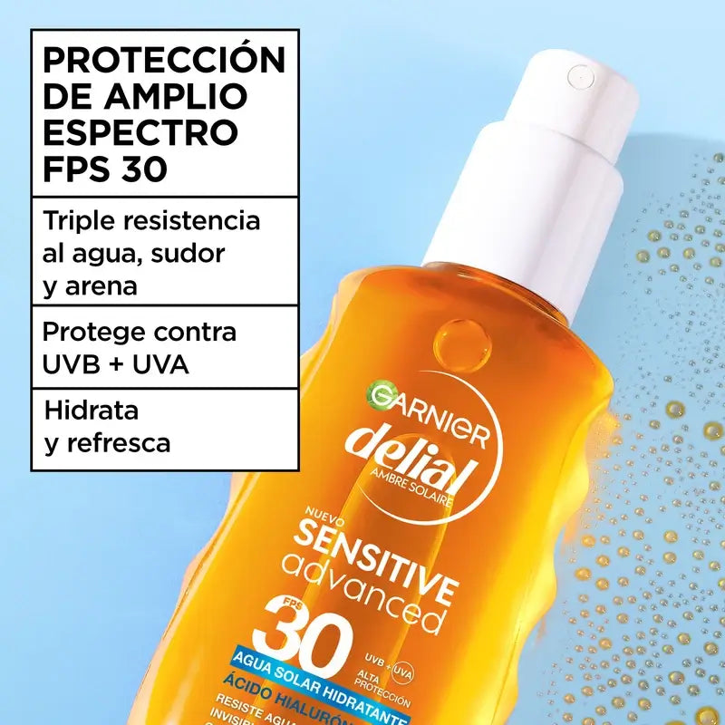 Garnier Delial Delial Sensitive Advanced Moisturising Sunscreen Water Spf 30, 150Ml