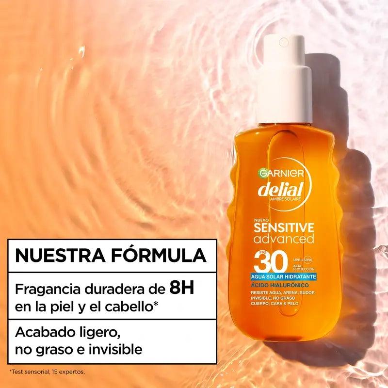 Garnier Delial Delial Sensitive Advanced Moisturising Sunscreen Water Spf 30, 150Ml