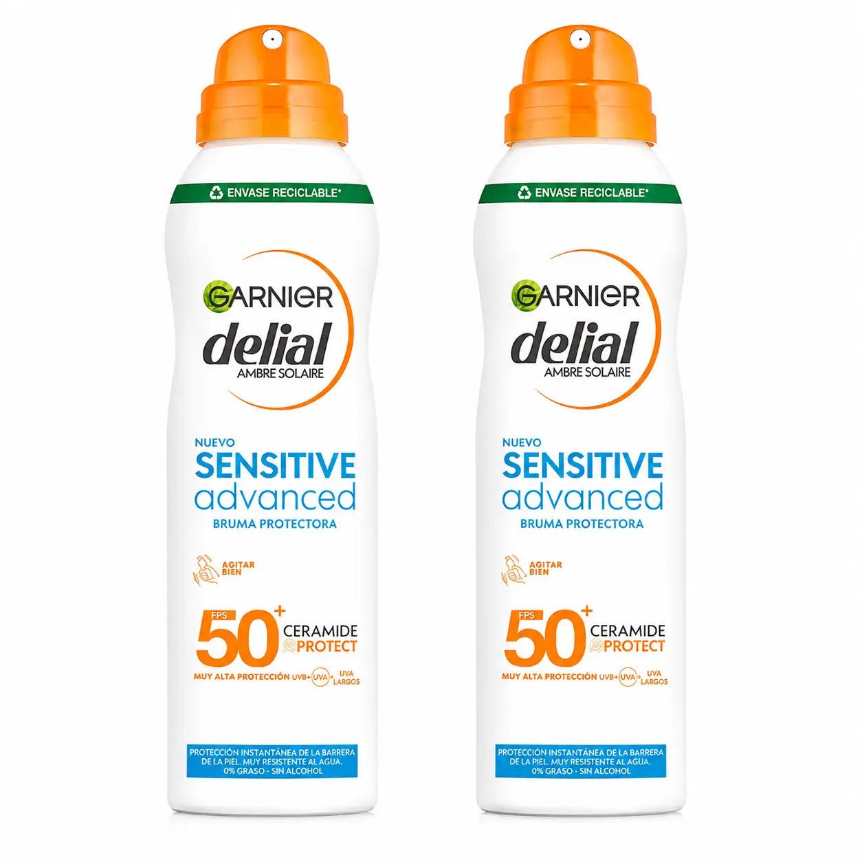Garnier Delial Sensitive Advanced Ip50+ Mist For Sensitive, Fair and Sun Intolerant Skin. Pediatric, 150Ml , pack 2