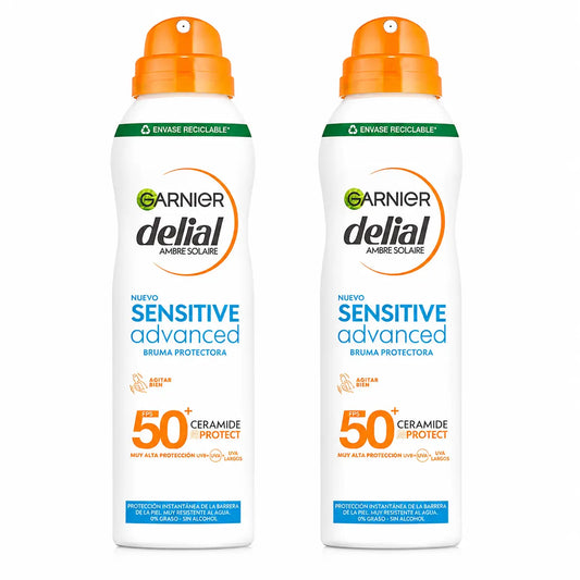 Garnier Delial Sensitive Advanced Ip50+ Mist For Sensitive, Fair and Sun Intolerant Skin. Pediatric, 150Ml , pack 2