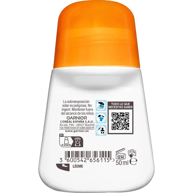Garnier Delial Delial Sensitive Advanced Kids Roll-On With Colour Fps 50+, 50 ml