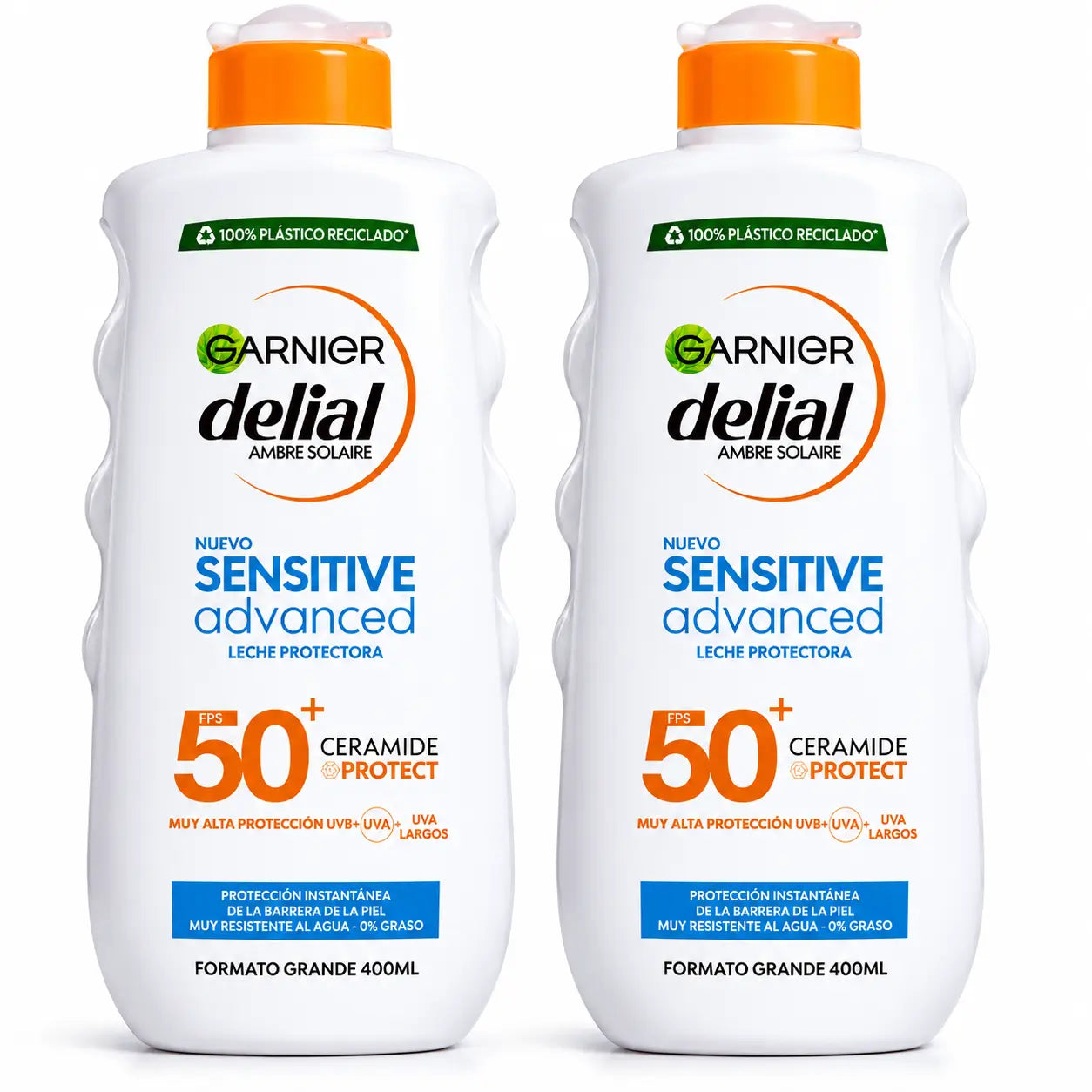 Garnier Delial SPF50+ Sun Milk 400 m, pack 2