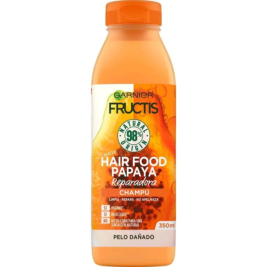 GarnierFructis Hair Food Papaya Shampoo 350 Ml For Damaged Hair