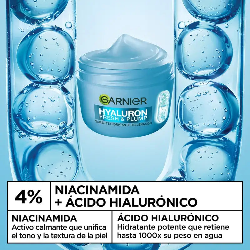 Garnier Hyaluron Fresh & Plump Moisturising Replenishing Sorbet, 85 ml