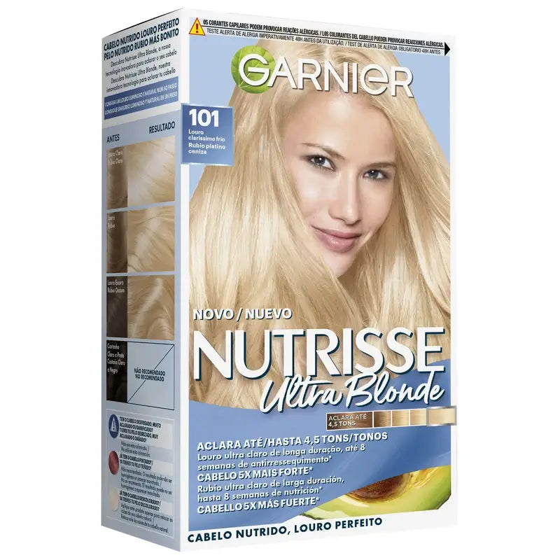 Garnier Nutrisse Lightening Platinum Blonde Ash No. 101 , 160 ml