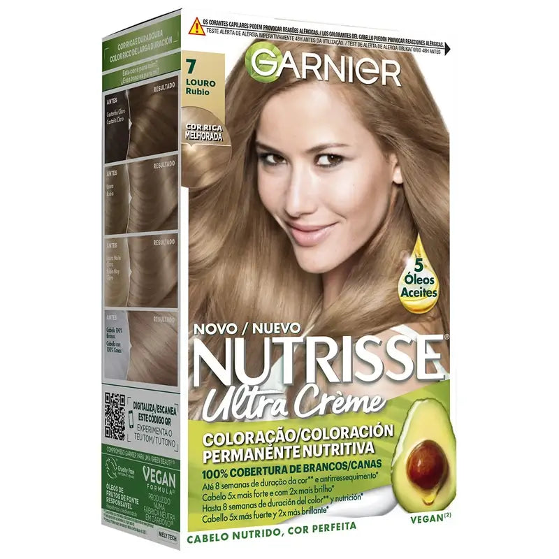 Garnier Nutrisse Permanent Colour Blonde Shade 7 , 160 ml