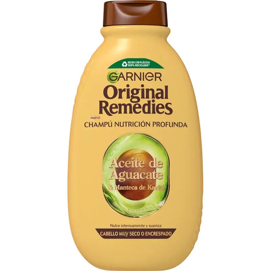 Garnier Original Remedies Avocado Oil & Shea Butter Shampoo For Unruly & Frizzy Hair 600 Ml