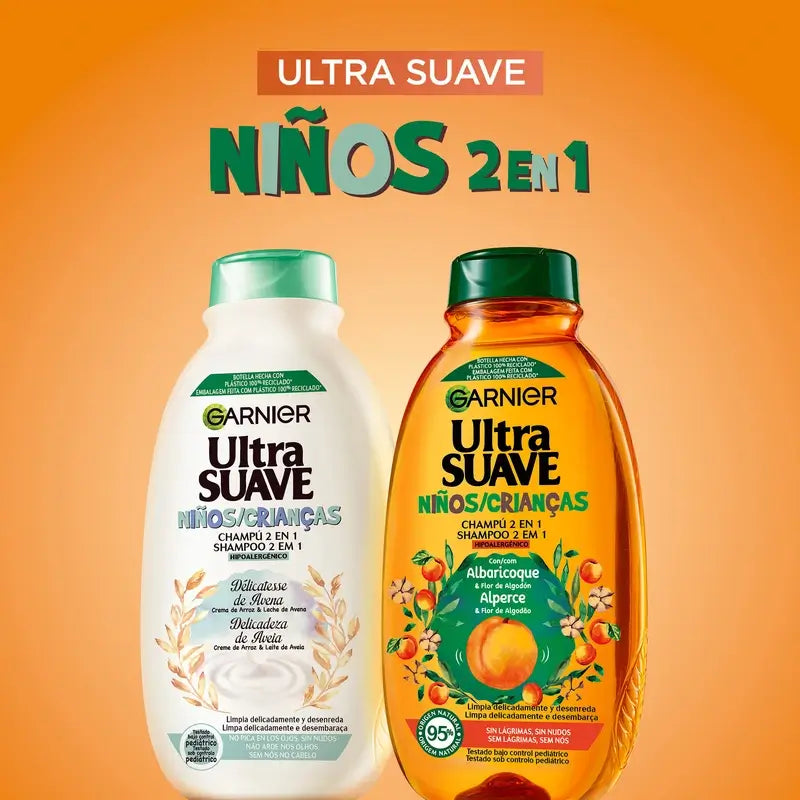 Garnier Original Remedies Ultra Gentle Shampoo 2 In 1 Hypoallergenic Apricot , 250 ml