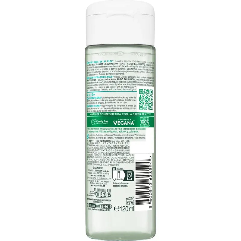 Garnier Salicylic Pure Liquid Exfoliator 120Ml