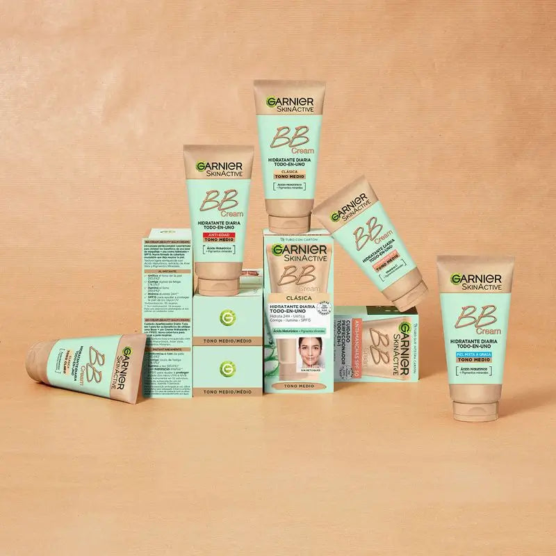Garnier Skinactive Bb Cream Anti Age Medium Tone. All In One Moisturiser With Colour Spf15, 50Ml