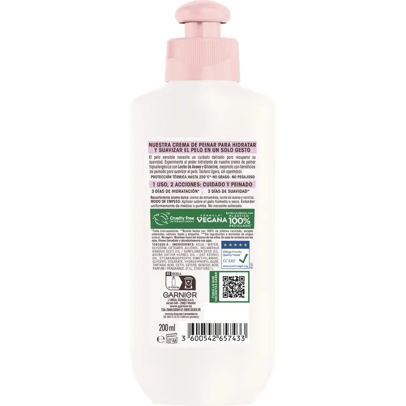 Garnier Ultra Doux 2 In 1 Smooth Moisturising Styling Cream, 200 ml