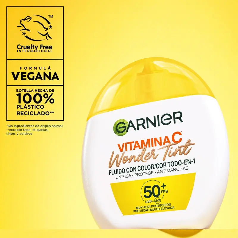 Garnier Uv Daily Protection Vitamin C Wonder Tint Spf50+, Medium Tone , 40 ml