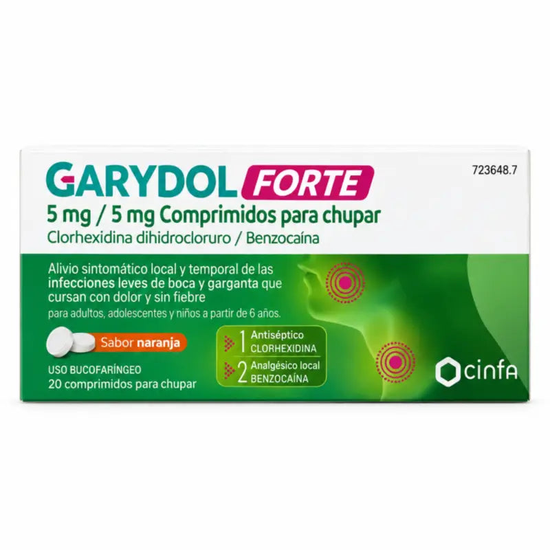 Garydol Forte 5 mg/5 mg, 20 Sucking Tablets