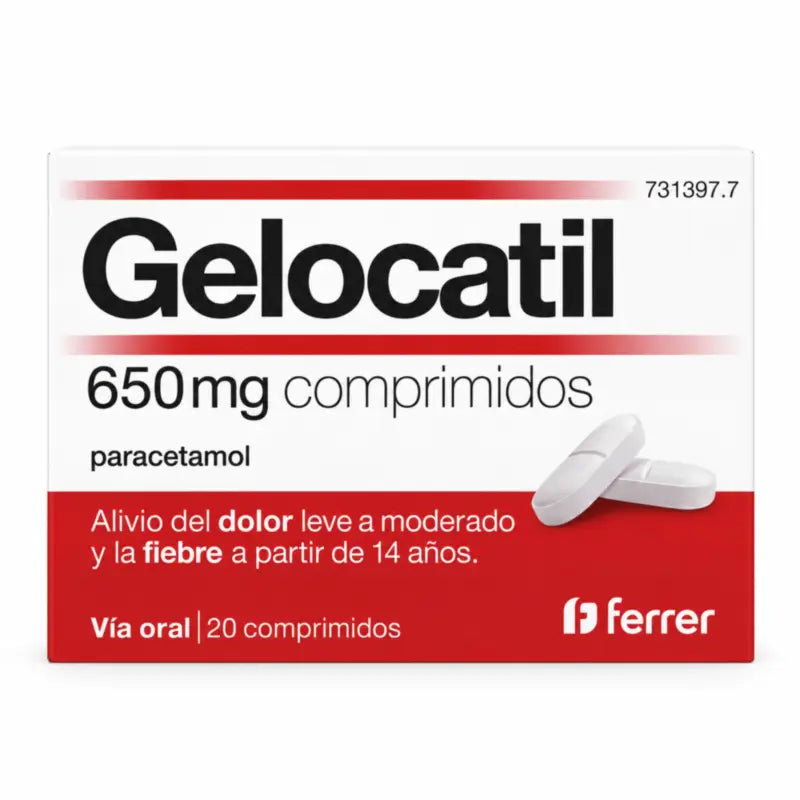 Gelocatil 650 mg, 20 Tablets