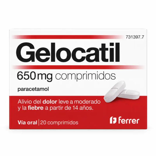 Gelocatil 650 mg, 20 Tablets