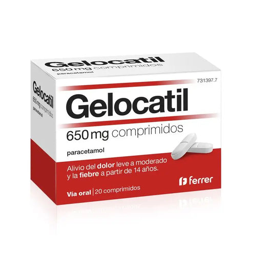 Gelocatil 650 mg, 20 Tablets