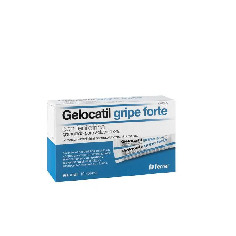 Gelocatil Influenza Forte Granules for Oral Solution, 10 Sachets