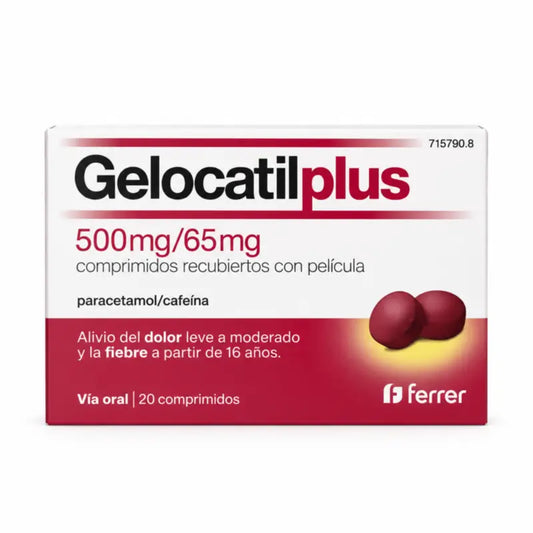 Gelocatil Plus 500/65 mg, 20 Tablets