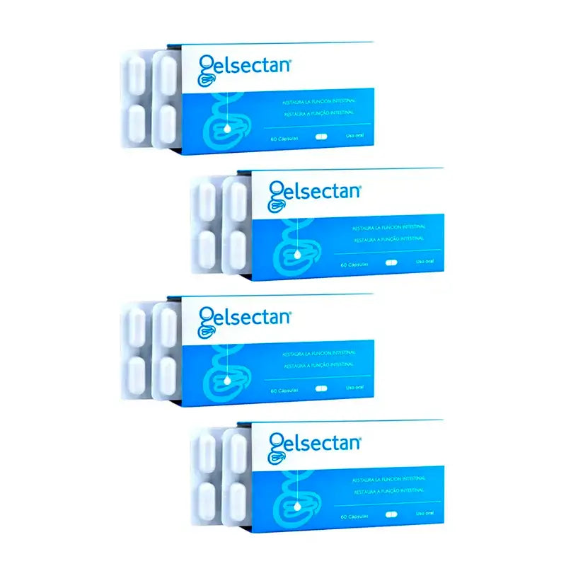 Gelsectan Intestinal Function, Pack 4 x 60 Capsules