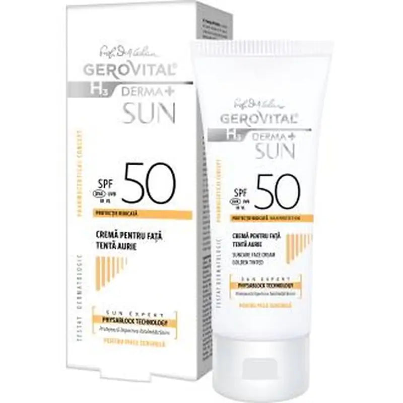 Gerovital H3 (Dr. Ana Aslan) Gerovital Sun Cream Spf50 Golden Tone 50Ml.