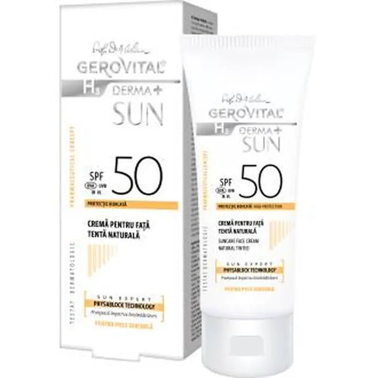 Gerovital H3 (Dr. Ana Aslan) Gerovital Sun Cream Spf50 Natural Tone 50Ml.