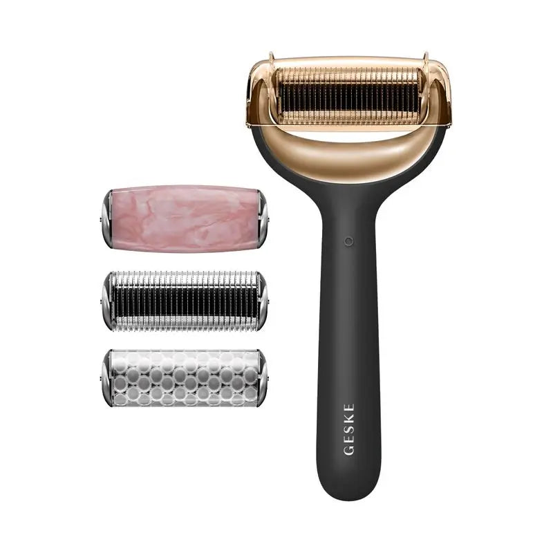 Geske 9-in-1 Micro Needle Roller for Face and Body : Black Gold