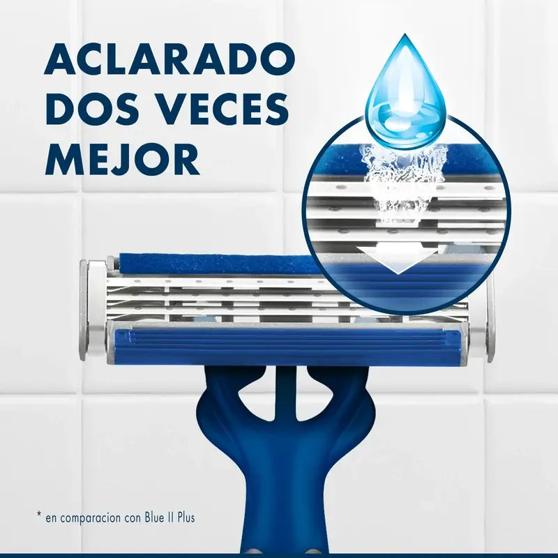 Gillette Blue3 Smooth 8+4 Men's Disposable Razors 40° Pivoting Head & Lubricating Strip , 12 pcs.