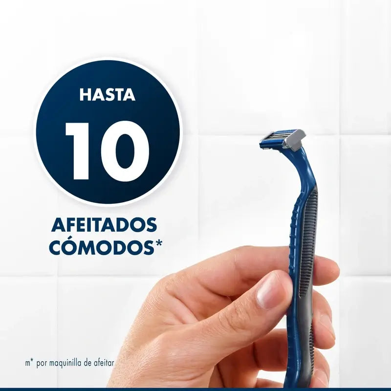 Gillette Blue3 Smooth 8+4 Men's Disposable Razors 40° Pivoting Head & Lubricating Strip , 12 pcs.