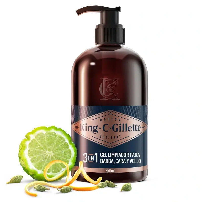Gillette King C. Beard & Face Gel , 350 ml