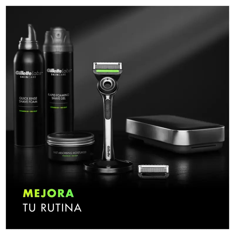 Gillette Labs Razor with Exfoliating Stick + 5 Refills