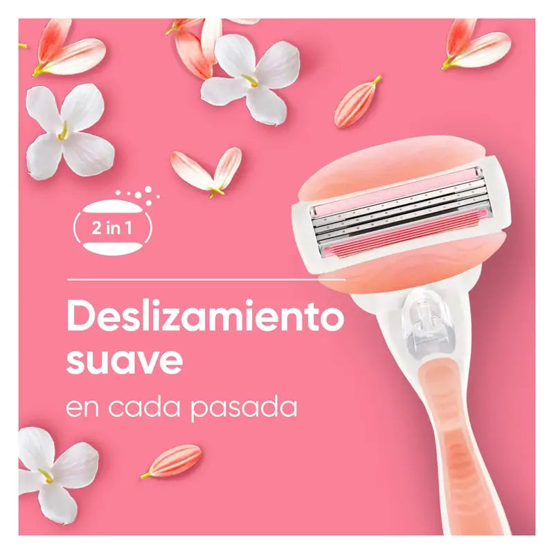 Gillette Venus Comfortglide Spa Breeze Women's Hair Removal Razor, 1 Handle + 3 Refills