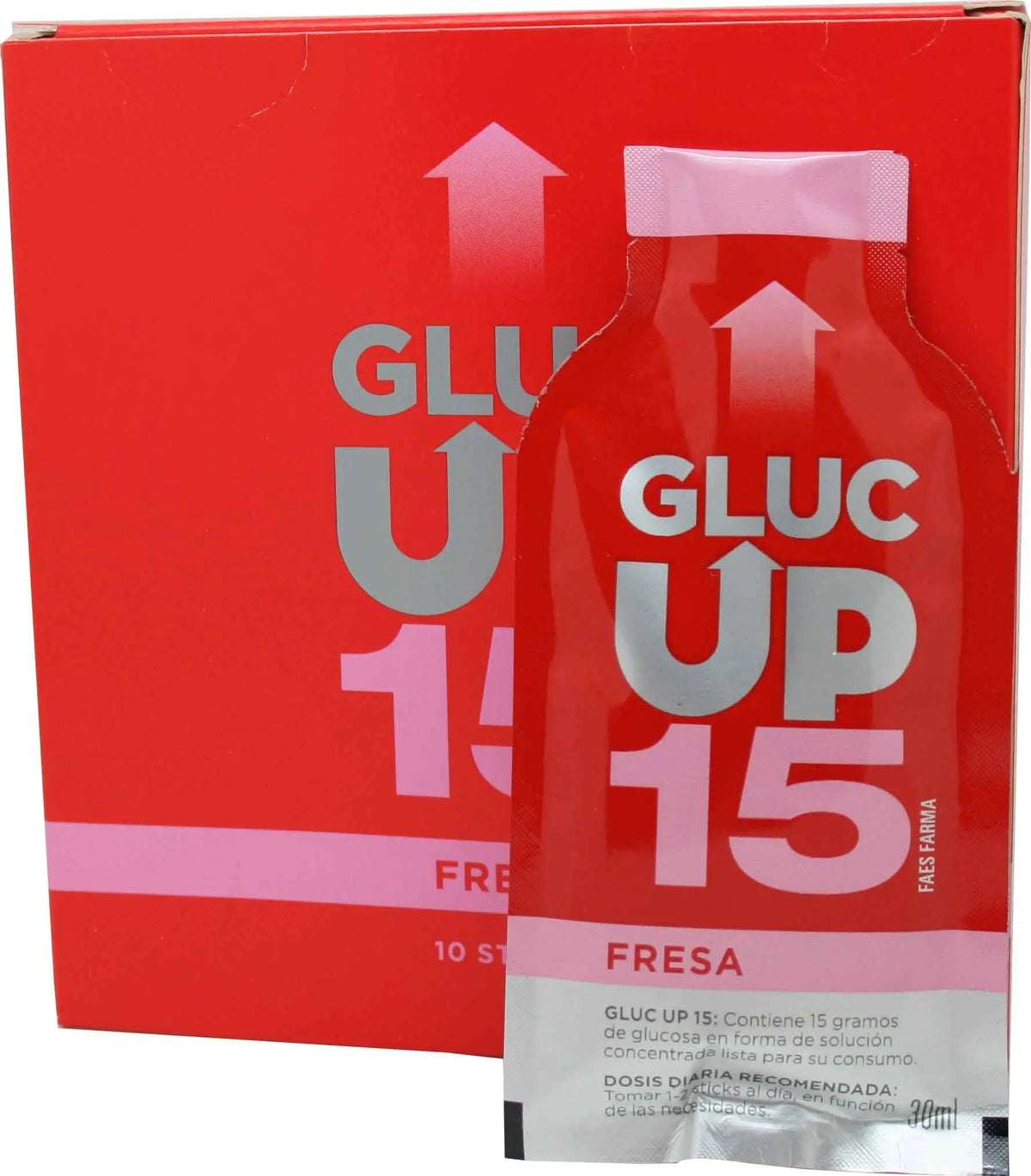 Gluc Up Strawberry Flavour 10 Sticks 15 g
